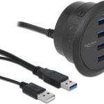 Hub USB 3.0 4 porte In-Desk Diametro 6 e 8 cm