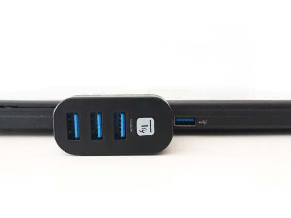Mini Hub Rotante con 3 Porte USB 3.0 Nero - immagine 4