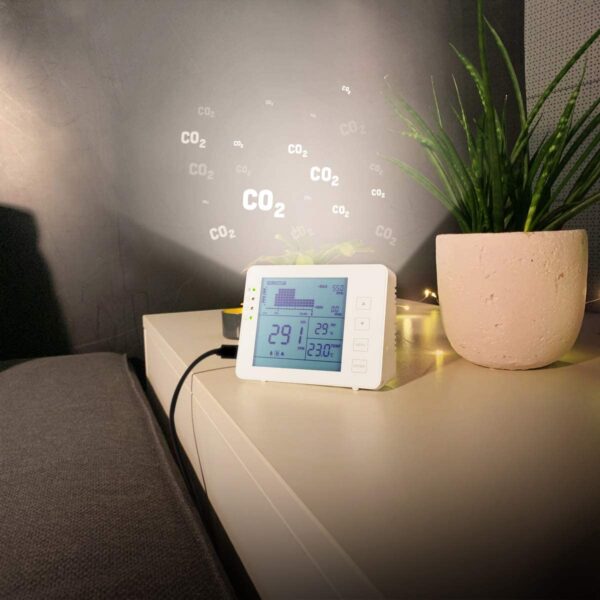 Misuratore di CO2 5000ppm con Allarme Indicatore Temperatura e Umidità - immagine 4