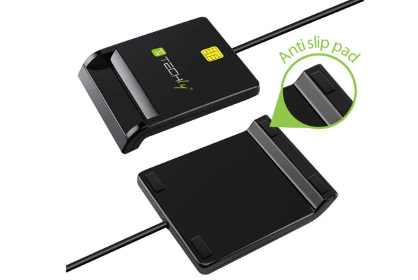 Lettore di Smart Card USB Esterno Nero - immagine 6