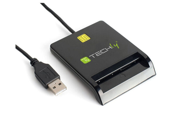 Lettore di Smart Card USB Esterno Nero - immagine 3