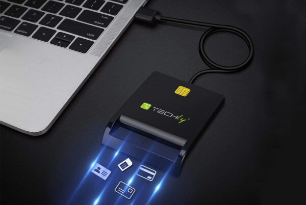 Lettore di Smart Card USB Esterno Nero - immagine 7