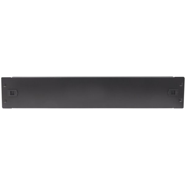 Pannello Cieco Toolless a Clip per Armadi Rack 19'' 2U Nero - immagine 2