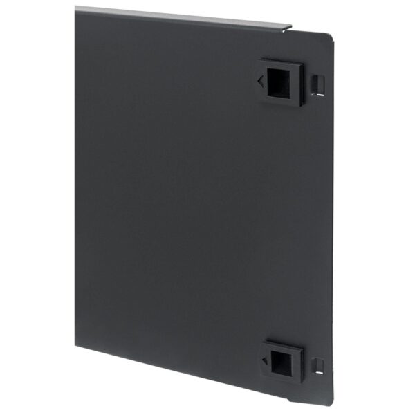 Pannello Cieco Toolless a Clip per Armadi Rack 19'' 4U Nero - immagine 4