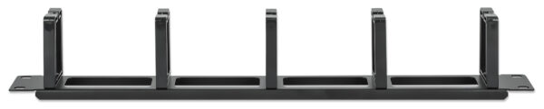 Pannello Passacavi 19'' 5 Anelli in Plastica 1U Nero - immagine 4
