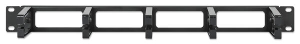 Pannello Passacavi 19'' 5 Anelli in Plastica 1U Nero - immagine 3