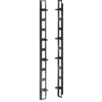 Coppia Canala Gestione Cavi Verticale 42U Nero