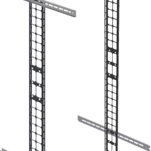 Canala Discesa Cavi per Armadi Rack 19'' Profondi 600 mm Nero