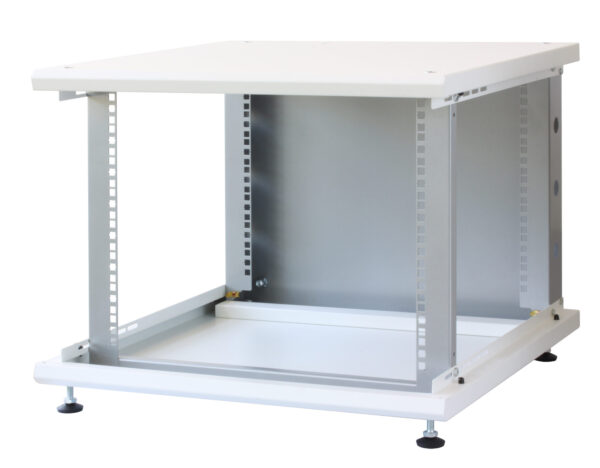 Armadio Rack 19'' ideale per Accumulatori Fotovoltaico 8U P600mm Bianco - immagine 8