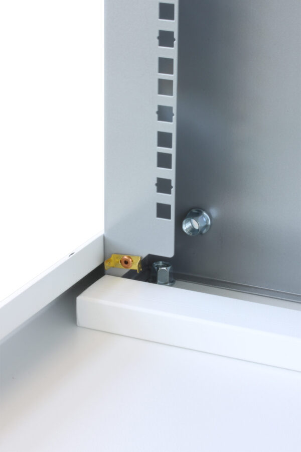 Armadio Rack 19'' ideale per Accumulatori Fotovoltaico 8U P600mm Bianco - immagine 9
