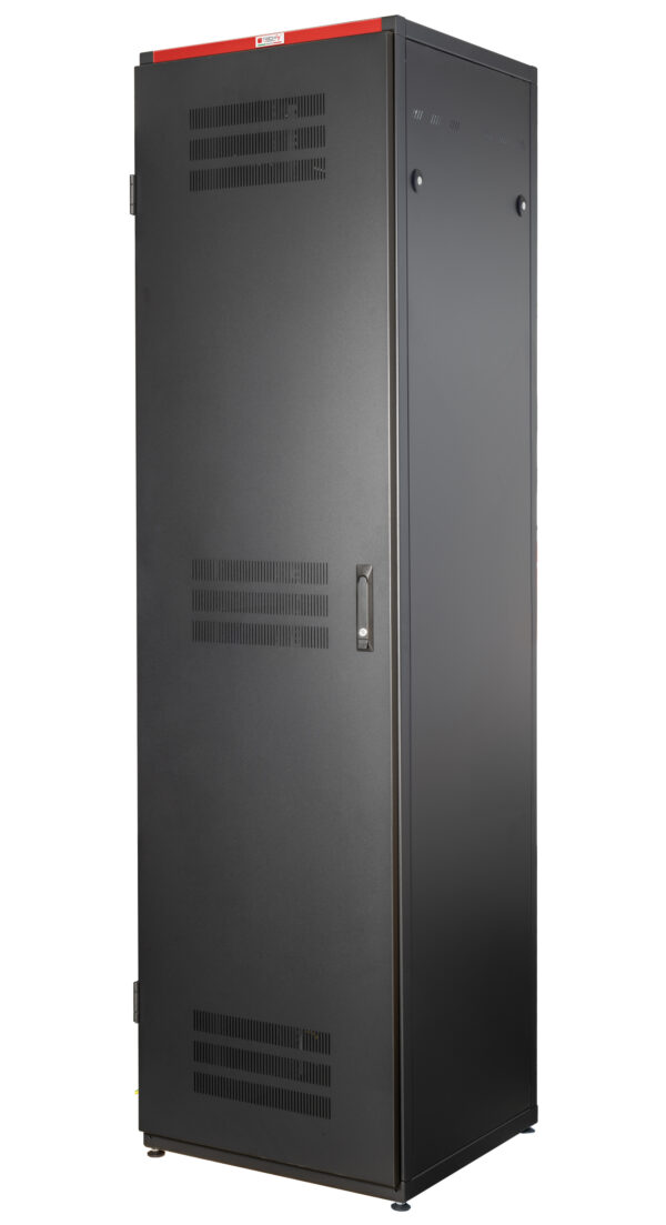 Armadio Rack 19'' 600x600 47U per Batterie Fotovoltaico Nero - immagine 5