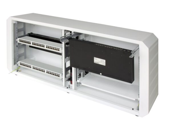 Armadio rack 19'' Ghost  con porta grigliata Bianco - immagine 4