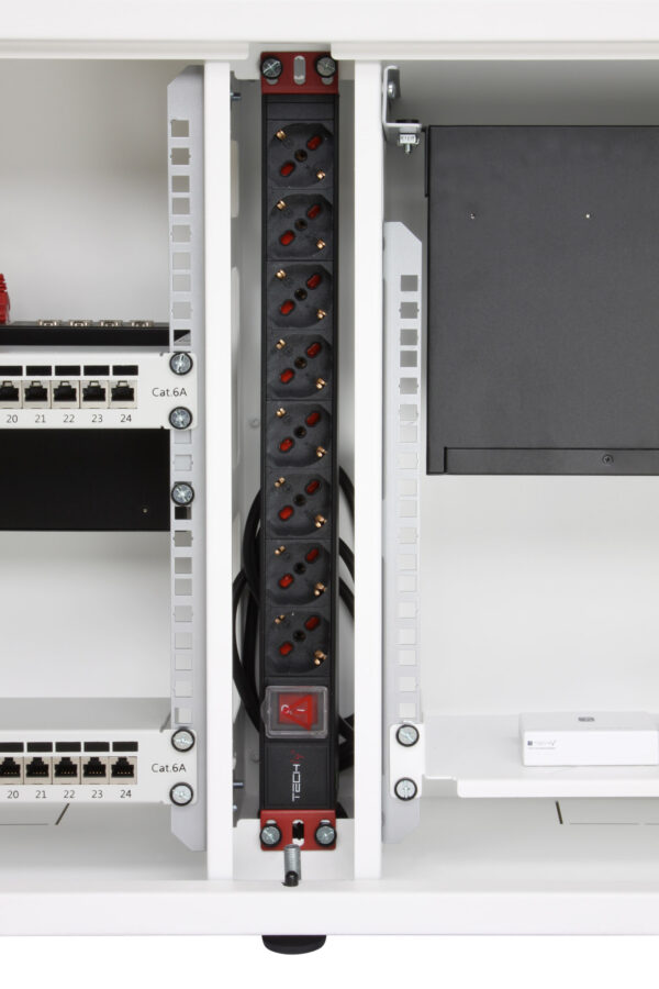 Armadio rack 19'' Ghost  con porta grigliata Bianco - immagine 8
