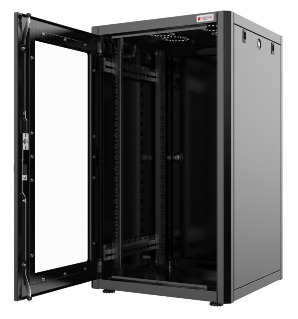 Armadio Rack 19'' 600x600 16 Unità Nero serie Easynet - immagine 2