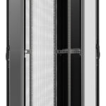 Armadio Server Rack 19'' 800x1000 42U Nero Porta Grigliata Doppio Battente serie Evolution Ventilato