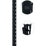 Coppia Canala Gestione Cavi Verticale 42U Nero