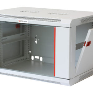 Armadio Rack 19'' a muro 6 unità sezione unica prof. 600mm Grigio