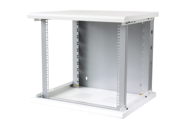 Armadio Rack 19'' a muro 10 unità sezione unica prof. 600mm Bianco - immagine 4
