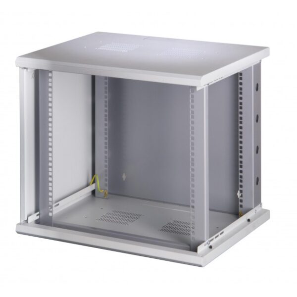 Armadio Rack 19'' a muro 13 unità sezione unica prof. 500mm Nero - immagine 6