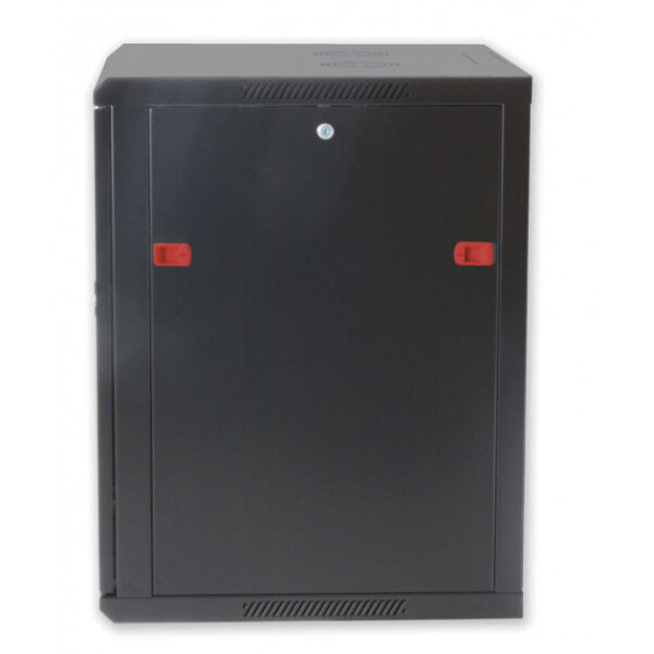 Armadio Rack 19'' a muro 12 unità sezione unica prof. 600mm Nero - immagine 3