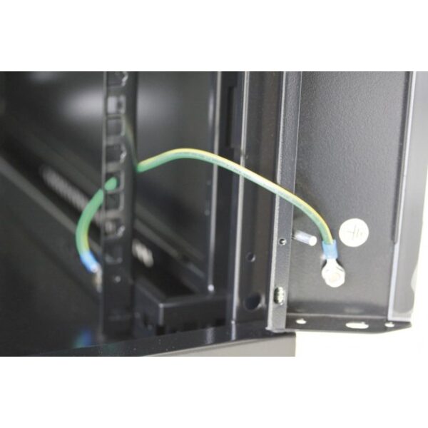 Armadio Rack 19'' a muro 12 unità sezione unica prof. 600mm Nero - immagine 7