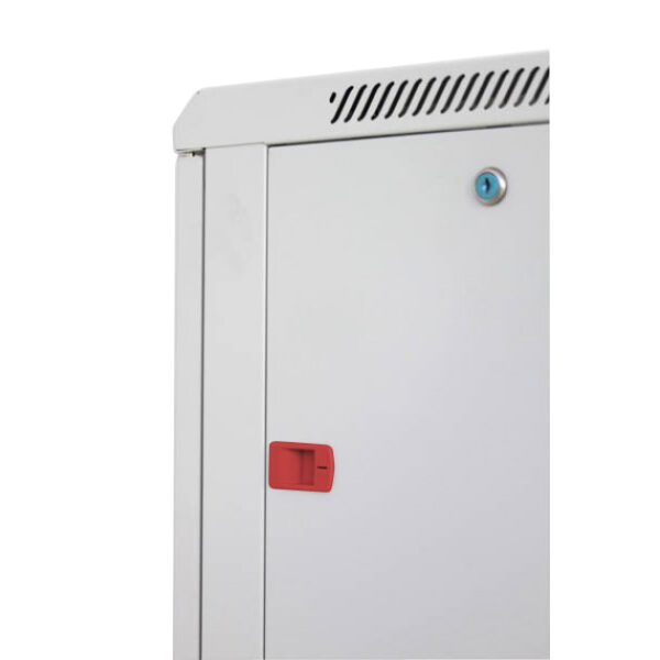 Armadio Rack 19'' a muro 12 unità sezione unica prof. 600mm Grigio - immagine 4