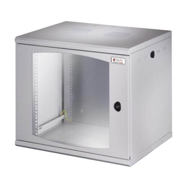 Armadio Rack 19'' a muro 16 unità sezione unica prof. 500mm Nero - immagine 8