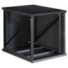 Armadio Rack 19'' a Muro 16U P 800mm L 600mm Porta Vetro Nero - immagine 3