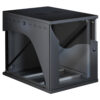 Armadio Rack 19'' a Muro 16U P 800mm L 600mm Porta Vetro Nero - immagine 2