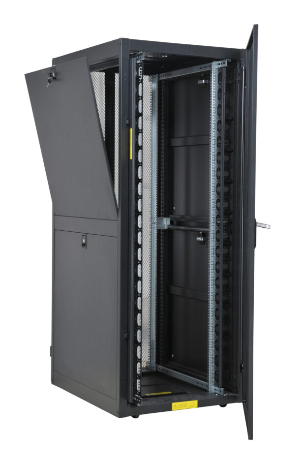 Armadio NetRack 19'' 600x1000 42 Unità Ventilato Nero da Assemblare - immagine 2