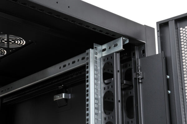 Armadio NetRack 19'' 600x1000 42 Unità Ventilato Nero da Assemblare - immagine 3