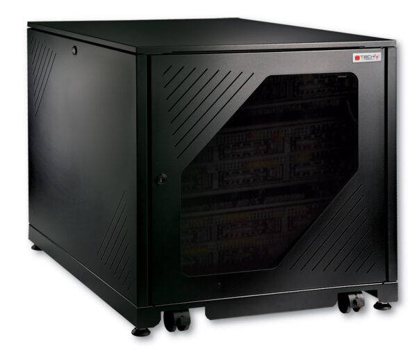 Armadio Rack 19'' 600x1000 12 Unità Nero da sotto-scrivania da assemblare