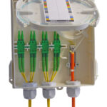 Scatola di Giunzione Fibra Ottica 8 Fibre IP54 per Applicazioni FTTX con Serratura
