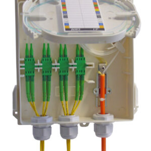 Scatola di Giunzione Fibra Ottica 8 Fibre IP54 per Applicazioni FTTX con Serratura