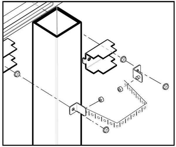 Sistema di fissaggio a palo per rack IP65 - immagine 4