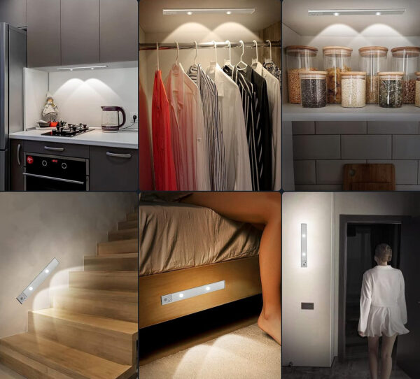 Luce LED Slim Ricaricabile USB con Sensore di Movimento 30 cm - immagine 8
