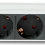 Multipresa 4 Posti da Rack 10'' Spina Schuko Angolata 1U Installazione Anteriore