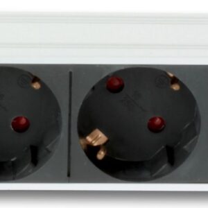Multipresa 4 Posti da Rack 10'' Spina Schuko Angolata 1U Installazione Anteriore