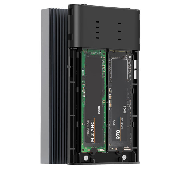 Box Esterno Duplicatore Clone Offline USB3.2 Gen 2x2 USB-C™ M.2 PCIe NVME 20 Gbps - immagine 2