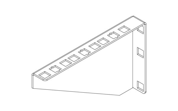 Staffa 3U per installazione verticali apparecchiature rack 19'' - immagine 2
