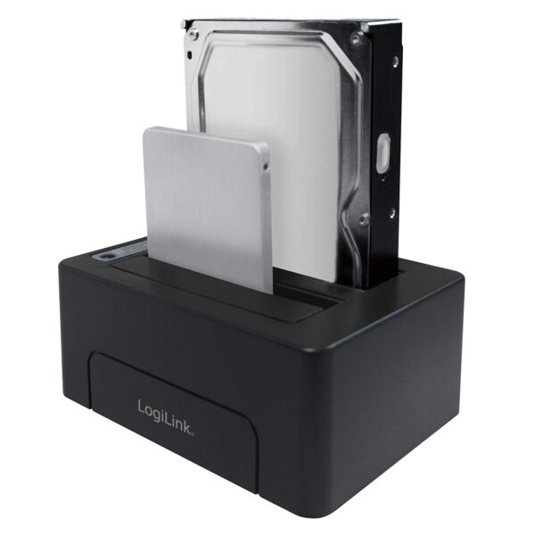 Docking Station USB3.1 Gen2 Doppio Slot HDD/SSD SATA da 2.5''/3.5'' Nero - immagine 3