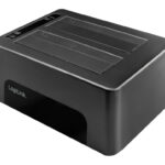 Docking Station USB3.0 Doppio Slot HDD/SSD SATA da 2.5''/3.5'' Nero
