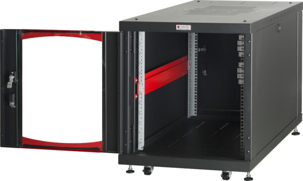 Armadio Server Rack 19'' 600x800 12 Unità Nero da sotto-scrivania - immagine 4