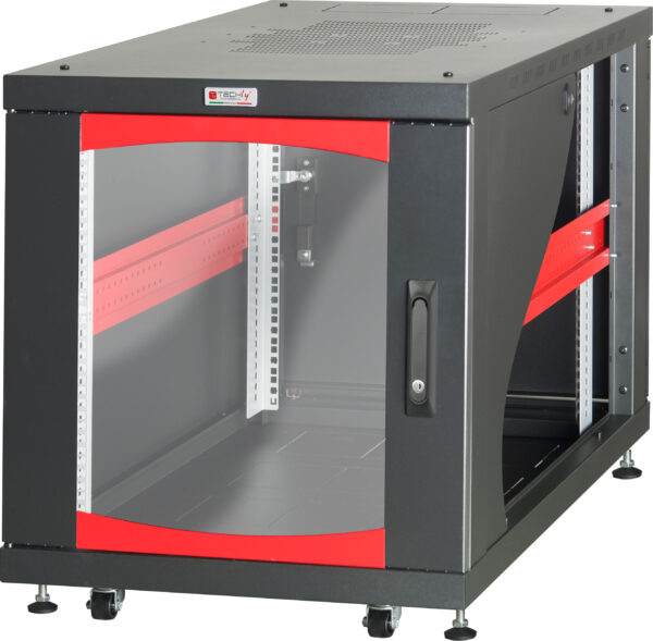 Armadio Server Rack 19'' 600x800 12 Unità Nero da sotto-scrivania - immagine 3