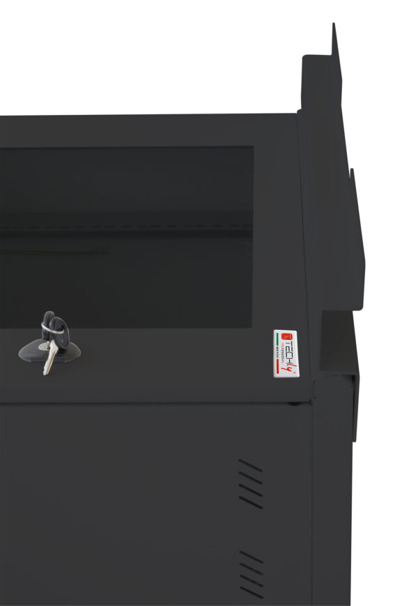 Staffe a Parete per Fissaggio Armadio Serie EE Nero - immagine 2