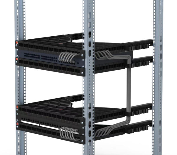 Mensola Gestione Cavi su Rack 19'' 24 Porte P.800 mm - immagine 5