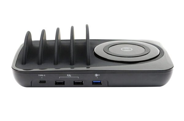 Docking Station USB 5 posti con Caricabatterie Wireless Removibile - immagine 3