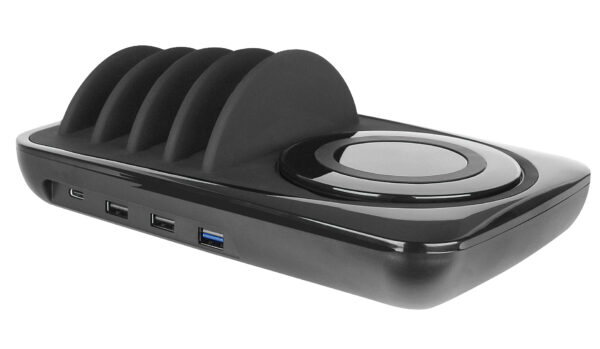 Docking Station USB 5 posti con Caricabatterie Wireless Removibile - immagine 2