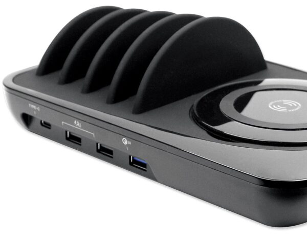 Docking Station USB 5 posti con Caricabatterie Wireless Removibile - immagine 7