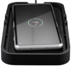 Caricatore Smartphone Qi Wireless da Auto 15W Silicone Nero